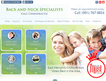 Tablet Screenshot of colechiromemphis.com